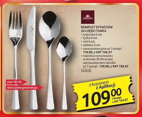 Komplet sztućców Gerlach promocja w Selgros