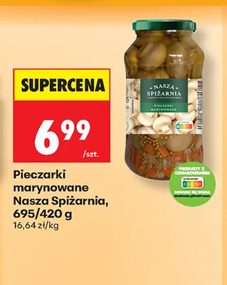 Pieczarki marynowane Nasza Spiżarnia promocja w Biedronka