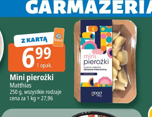 Mini pierożki Matthias promocja w Leclerc