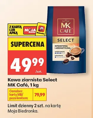 Kawa ziarnista MK Café Select promocja w Biedronka