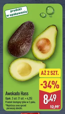 Awokado Hass 2-pak promocja w Aldi