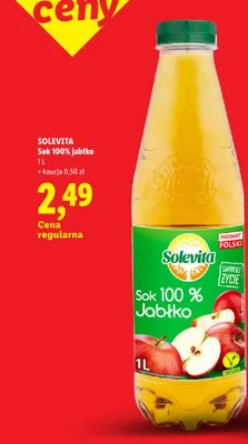 Sok 100% jabłko Solevita promocja w Lidl