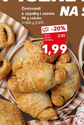Croissant z szynką i serem promocja w Kaufland