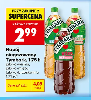 Napój niegazowany jabłko-mięta Tymbark promocja w Biedronka
