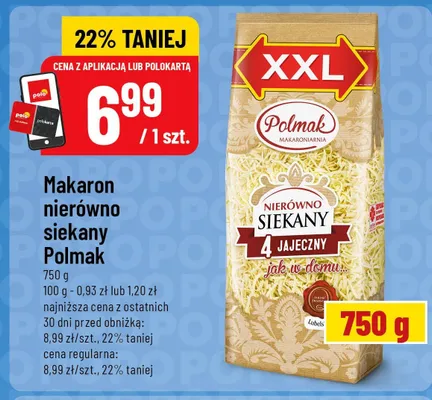 Makaron 4-jajeczny nierówno siekany Polmak promocja w POLOmarket