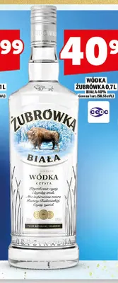 Wódka Żubrówka Biała 40% promocja w TOPAZ