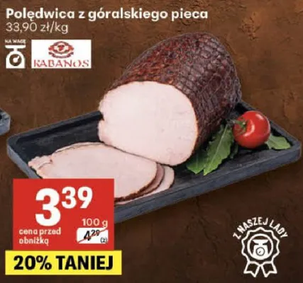 Polędwica z góralskiego pieca Kabanos promocja w Delikatesy Centrum
