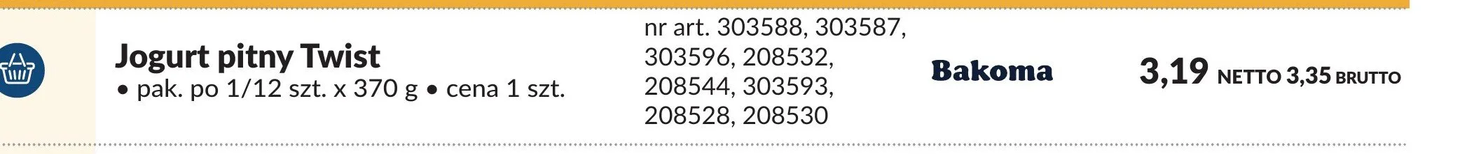 Jogurt pitny Twist promocja w Makro