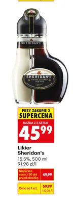 Likier Sheridan's promocja w Biedronka