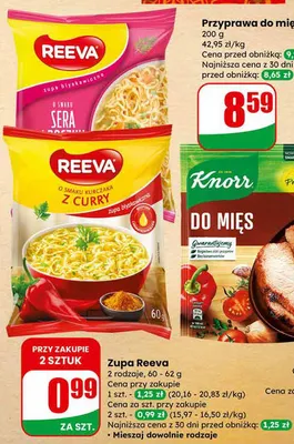 Zupa o smaku kurczaka z curry promocja w Dino