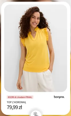 Top z koronką Bonprix promocja w bonprix