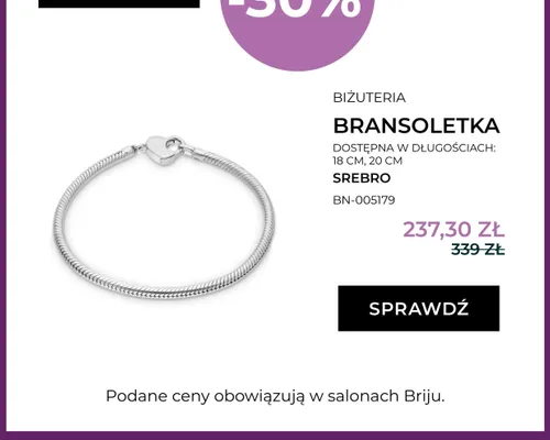 Bransoletka Briju srebro BN-005179 promocja w Briju