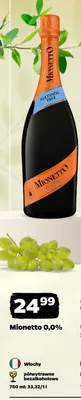 Wino musujące Mionetto 0,0% bezalkoholowe półwytrawne włoskie promocja w Netto