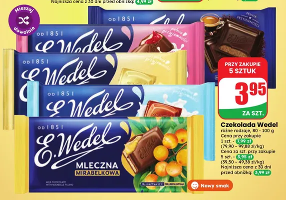 Czekolada E.Wedel promocja w Dino