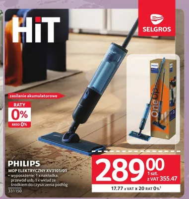 Mop elektryczny Philips XV3101/01 promocja w Selgros