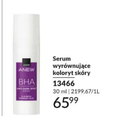 Serum wyrównujące koloryt skóry Avon Anew BHA promocja w AVON