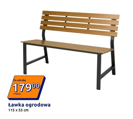 Ławka ogrodowa 115x55 cm promocja w Action