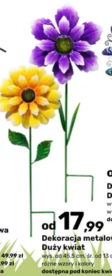 Dekoracja metalowa Duży kwiat promocja w Bricomarche