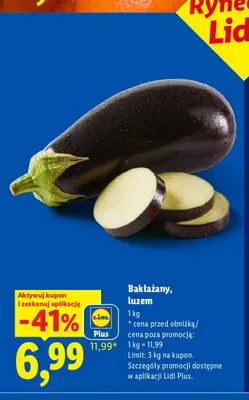 Bakłażany luzem promocja w Lidl