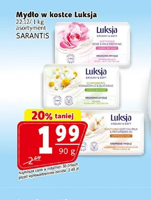 Mydło w kostce Luksja promocja w Prim Market