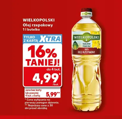 Olej rzepakowy Wielkopolski promocja w Kaufland