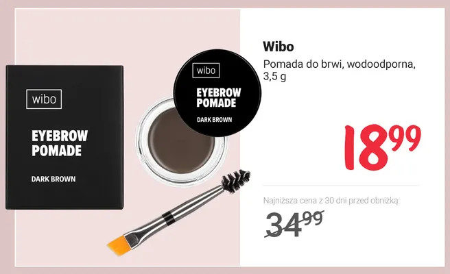 Pomada do brwi wodoodporna Wibo promocja w Rossmann