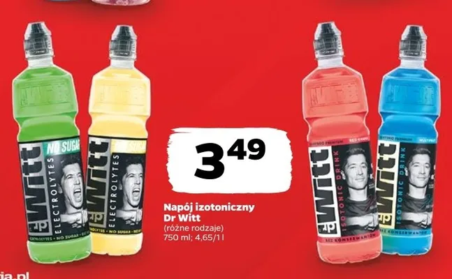 Napój izotoniczny Dr Witt Isotonic Drink czerwony promocja w Netto