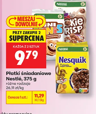 Płatki śniadaniowe Nestlé Cini Minis promocja w Biedronka