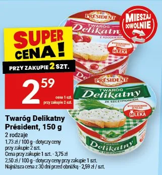 Twaróg Delikatny President promocja w Twój Market