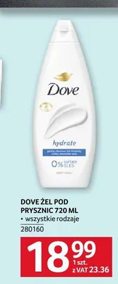 Żel pod prysznic Dove Hydrate promocja w Selgros