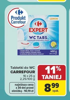 Tabletki do WC Lemon Carrefour Expert promocja w Carrefour