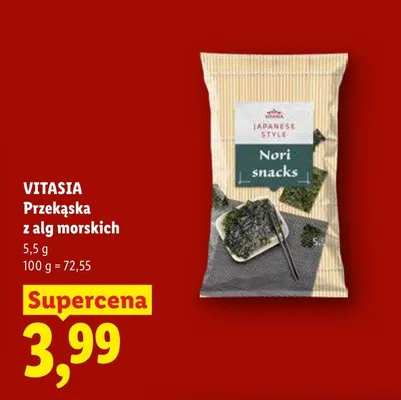 Przekąska z alg morskich Vitasia promocja w Lidl