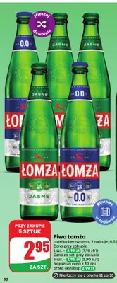 Piwo bezalkoholowe Łomża promocja w Dino