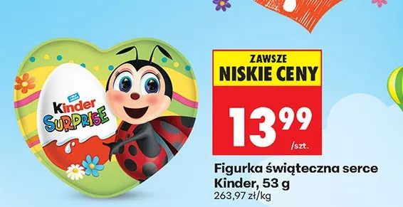 Figurka świąteczna serce promocja w Biedronka