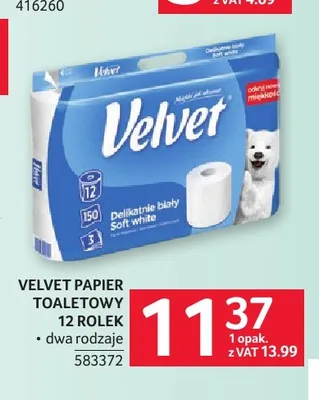 Papier toaletowy Velvet promocja w Selgros