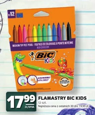 Flamastry BIC Kids 12-pak promocja w Stokrotka