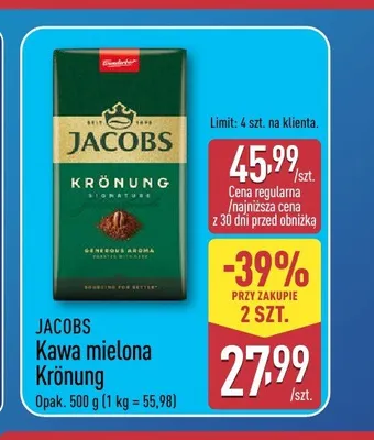 Kawa mielona Jacobs Krönung promocja w Aldi