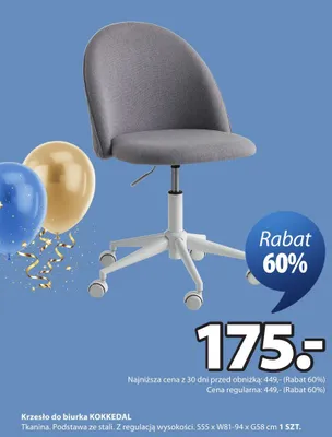 Krzesło do biurka Kokkedal promocja w Jysk