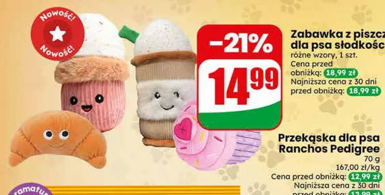 Zabawka z piszczałką dla psa słodkości Dino promocja w Dino