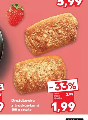 Drożdżówka z truskawkami promocja w Kaufland