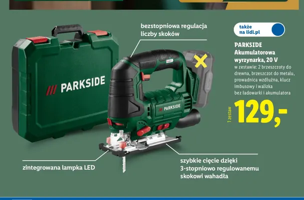 Akumulatorowa wyrzynarka Parkside promocja w Lidl