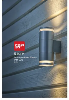 Lampa punktowa ścienna IP44 GU10 Ekvip promocja w Jula