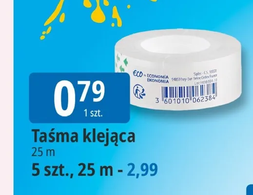 Taśma klejąca Eco+ 5-pak promocja w Leclerc