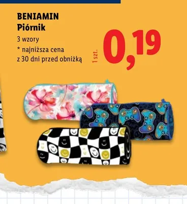 Piórnik Beniamin promocja w Lidl