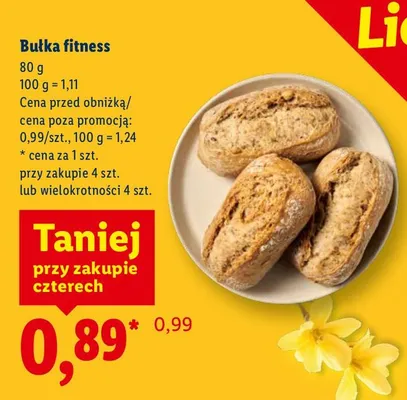 Bułka fitness promocja w Lidl