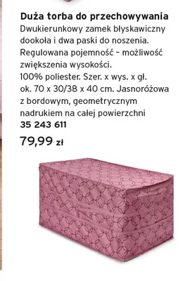 Duża torba do przechowywania promocja w Tchibo