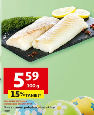 Dorsz czarny, polędwica bez skóry luzem promocja w Auchan