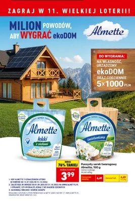 Puszysty serek twarogowy śmietankowy Almette promocja w Biedronka