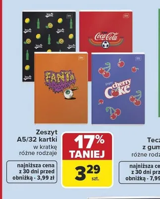 Zeszyt A5 32 kartki w kratkę Interdruk promocja w Carrefour