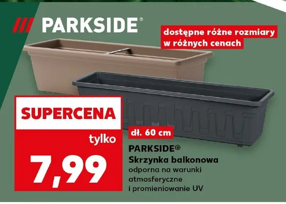 Skrzynka balkonowa Parkside® odporna na warunki atmosferyczne i promieniowanie UV 60cm promocja w Kaufland